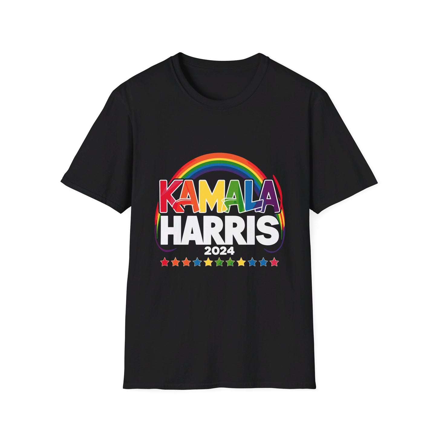 Kamala Harris Rainbow, Female President, Kama Harris for President, Kamala Harris, Unisex Softstyle T-Shirt