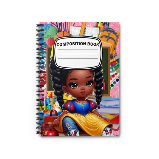 Red Riding Hood Girl Custom Back to School Spiral Notebook - Ruled Line, Custom Back to School Gear