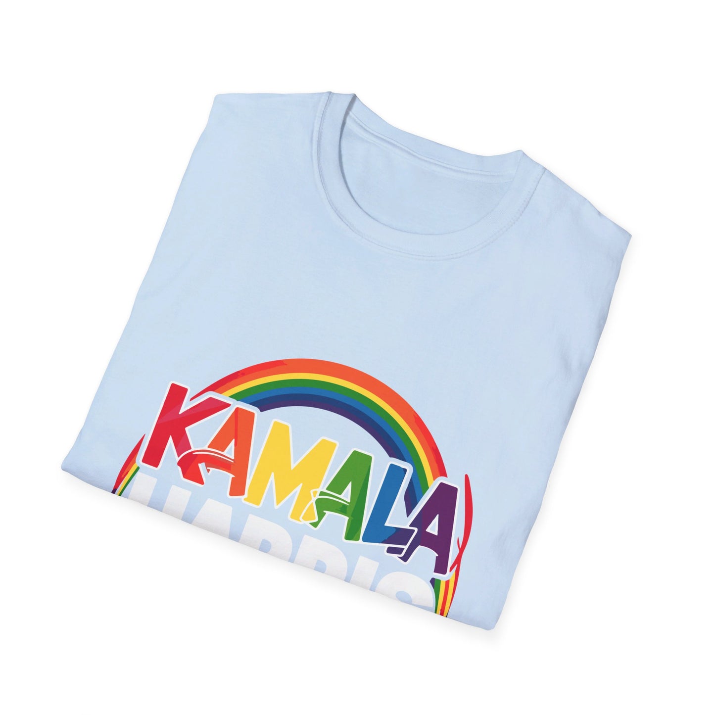 Kamala Harris Rainbow, Female President, Kama Harris for President, Kamala Harris, Unisex Softstyle T-Shirt