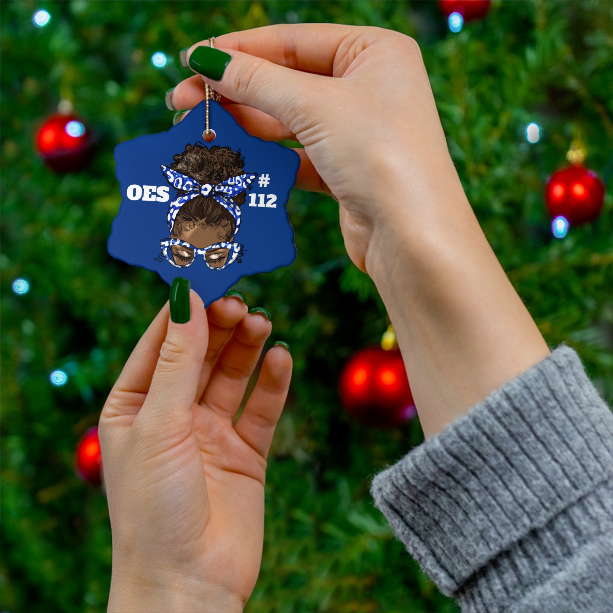 OES Ceramic Ornament - Order of the Eastern Star Christmas Gift Exchange