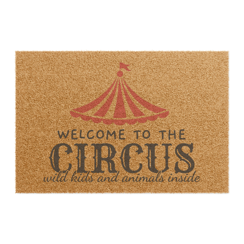 Welcome to the Circus Doormat, Funny Doormat, Welcome Doormat | Home Decor | Assembled in the USA, Assembled in USA, custom doormat, Eco-friendly, Funny Doormat, Home & Living, Home Decor, Made in the USA, Made in USA, Outdoor, Rugs & Mats, welcome doormat, welcome to the circus doormat | Printify
