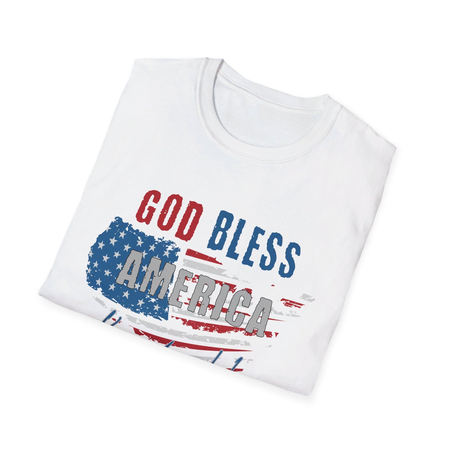 God Bless America, 2024 Presidential Election, Kamala Harris Unisex Softstyle T-Shirt