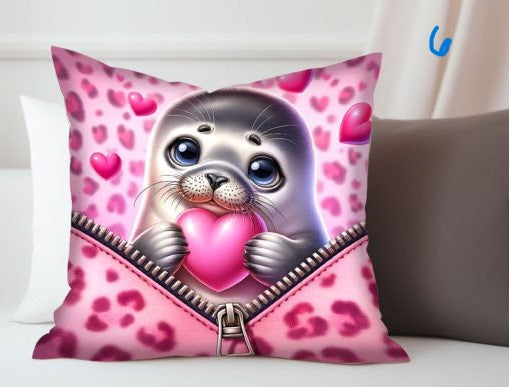 a stuffed animal with a pink and black hat 