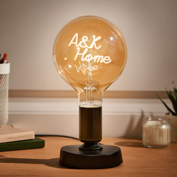 Custom Text Vintage Edison Led Filament Modeling Lamp Soft Light Bulbs Decorative Colorful Lights Led