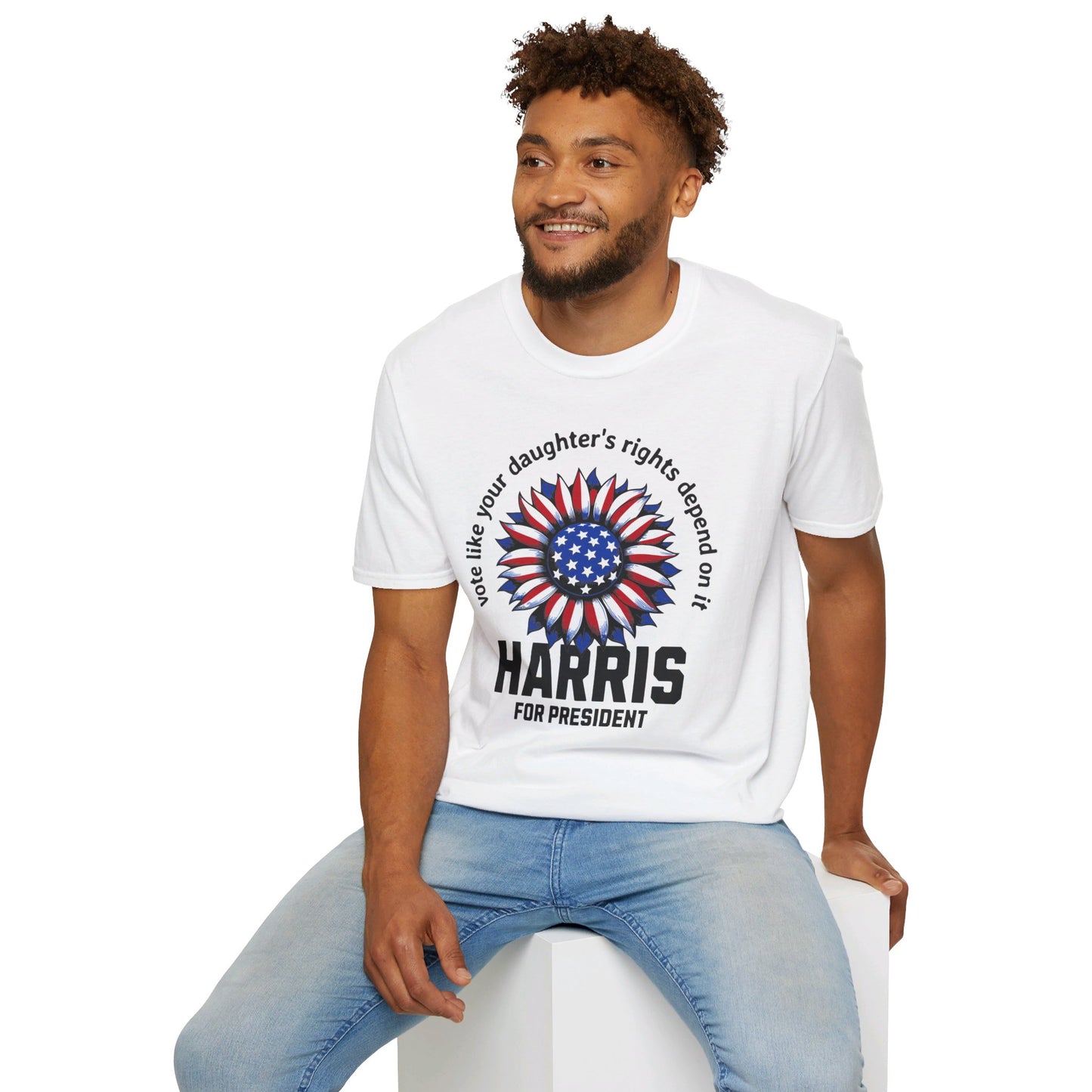 Vote Your Daughter Rights Depends on it,2024 Presidential Elections, Kama Harris for President, Kamala Harris, Unisex Softstyle T-Shirt