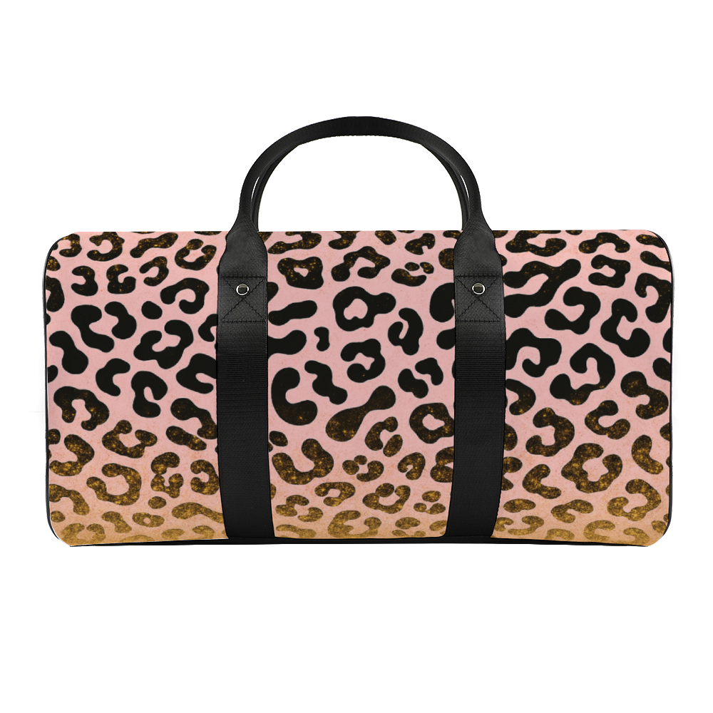 Gold Dust & Cow Print Travel Luggage Gym Bags Duffel Bags