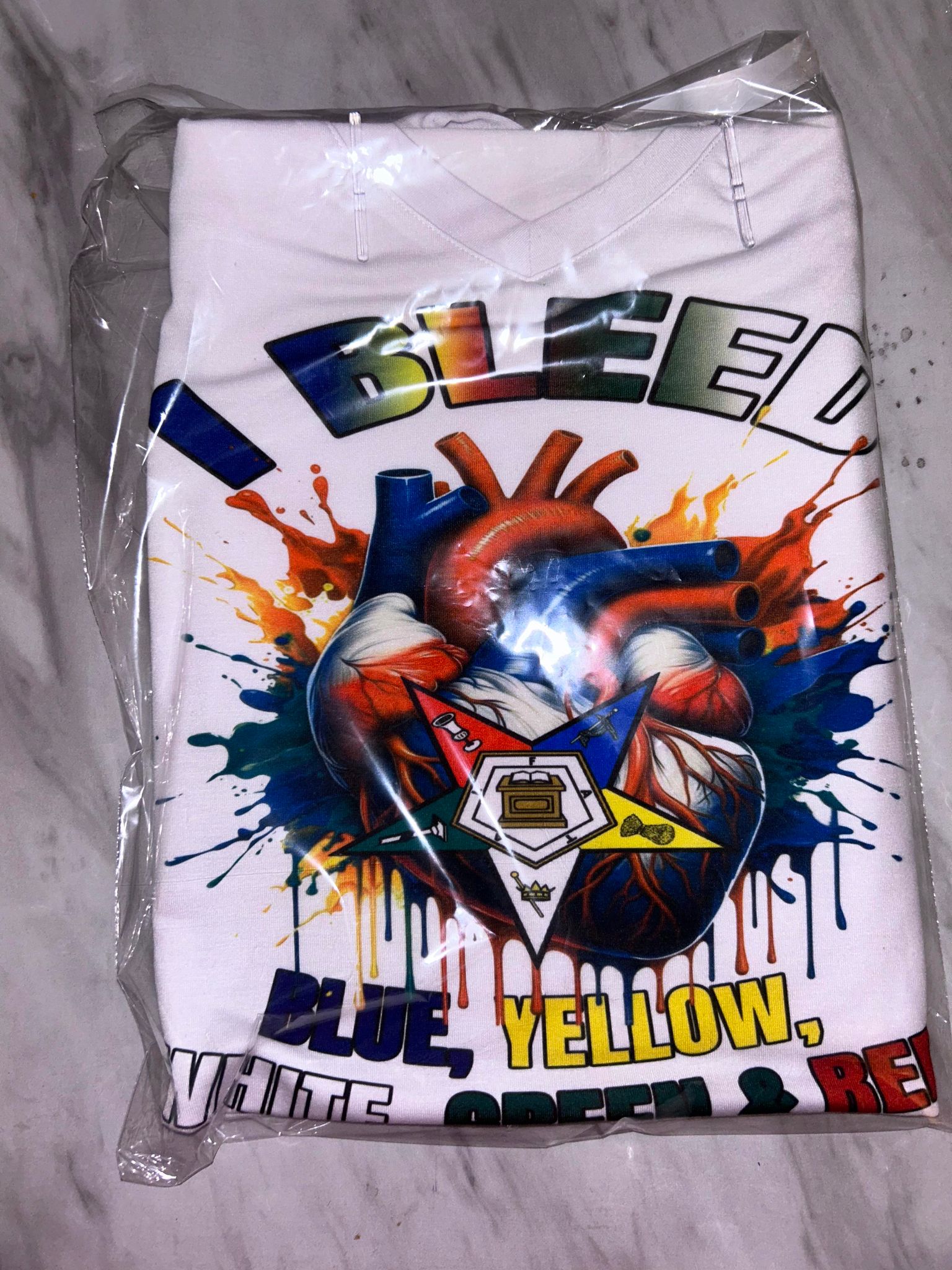 OES-Order of the Eastern Star T-shirt - Sisterhood, I bleed OES T-Shirt,Sisterhood, Sistar White