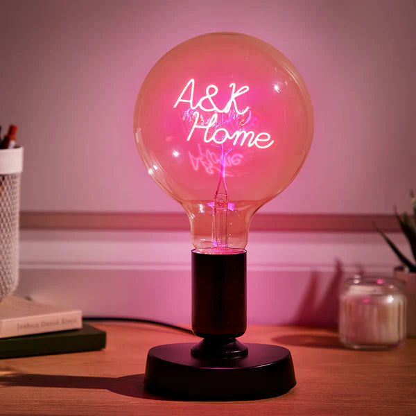 Custom Text Vintage Edison Led Filament Modeling Lamp Soft Light Bulbs Decorative Colorful Lights Led