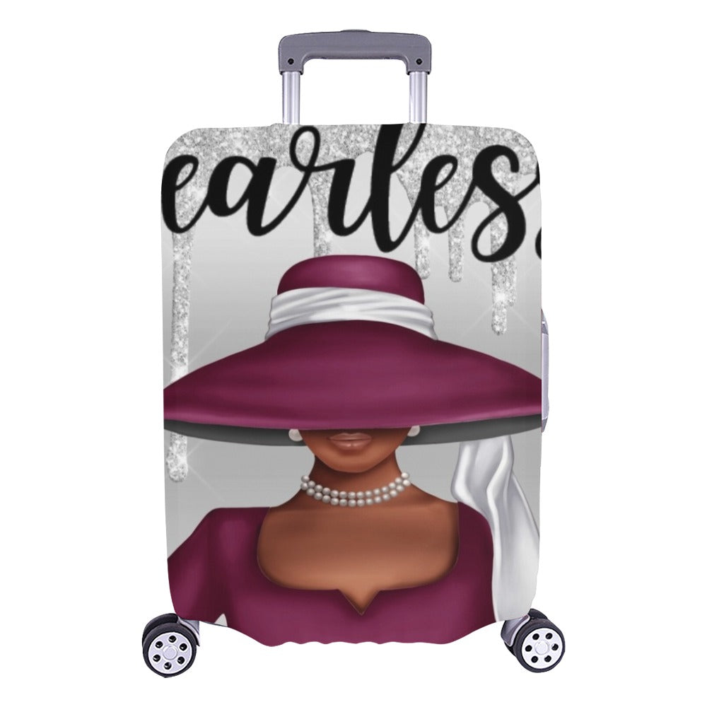 Mauve & Silver Church Lady Drip Luggage Cover Luggage Cover/Large 26"-28" | Luggage Cover (Large) | e-joyer