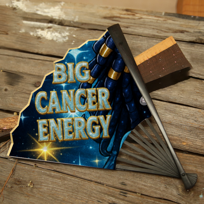 Cancer Horoscope Fan Retro Hand-held Folding Fan