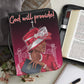 "Premium 'God Will Provide' Bible Cover - Inspirational Christian Scripture Protector | Durable, Stylish, and Faith-Based"