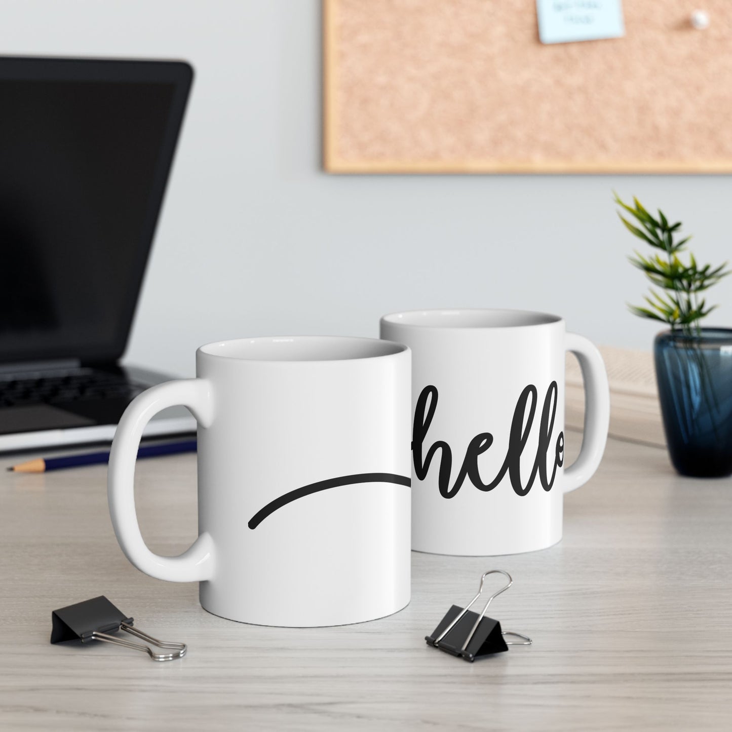 Hello Ceramic Mug, (11oz, 15oz)