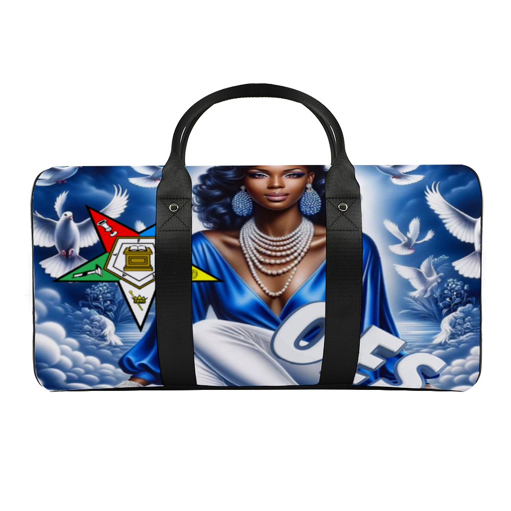 Blue Sky, OES, Sisterhood, Eastern Star, Sorority, Sistar, Masonic, Masonry Travel Bag Black (Small)