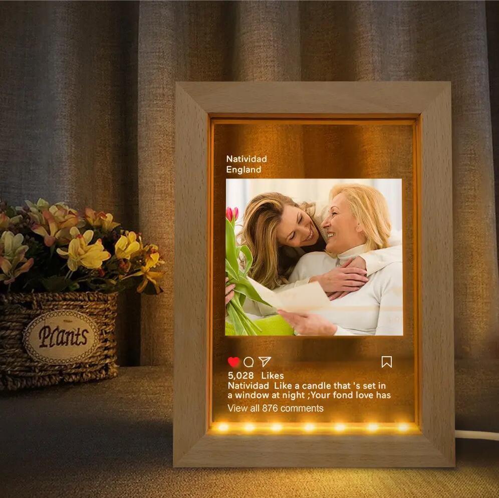 Personalized Instagram Led Night Lamp Picture Frame Night Light | Inkedjoy