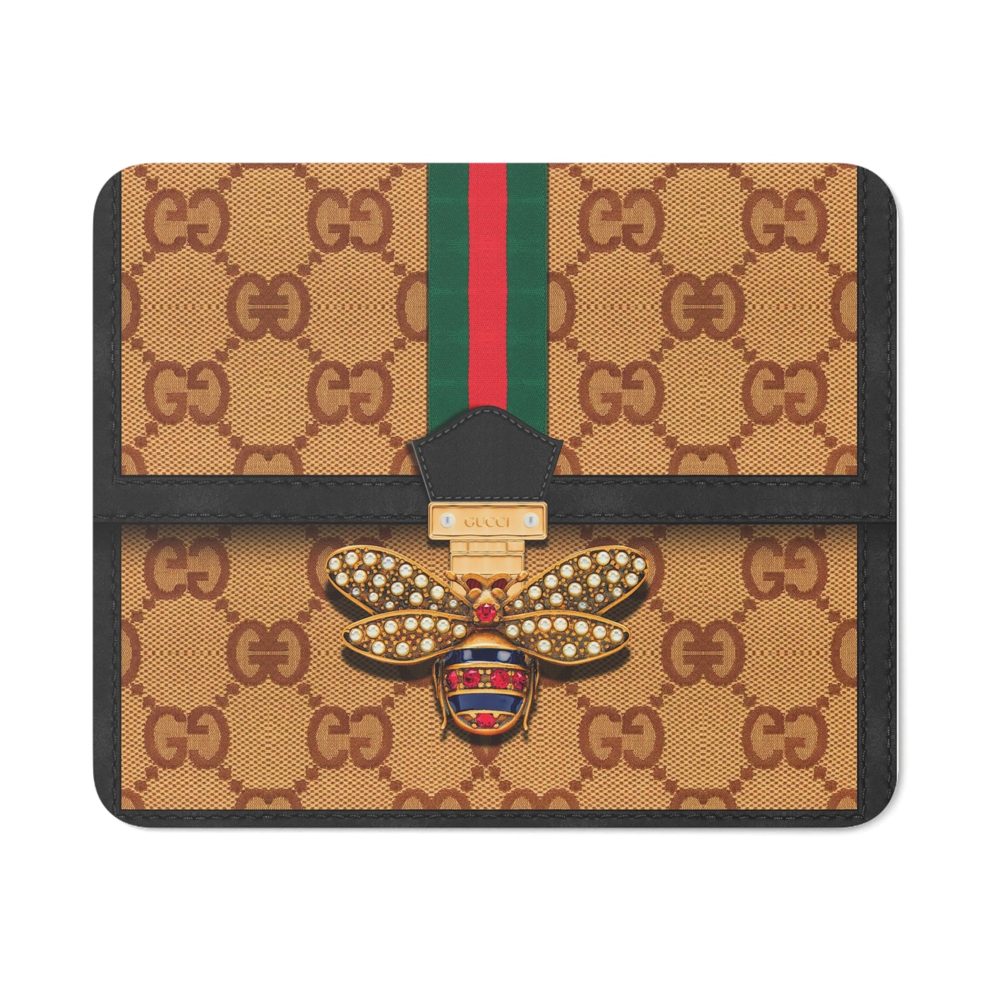 Gucci Bee Brown Desk Mouse Pad | Home Decor | Accessories, Desk, Home & Living, Moschino, Mouse pad, Mouse Pads, Mousepad, Purse Template | Printify