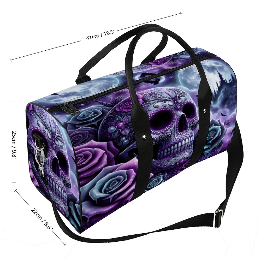 Sugar Skull Large Travel Luggage Gym Bags Duffel Bags