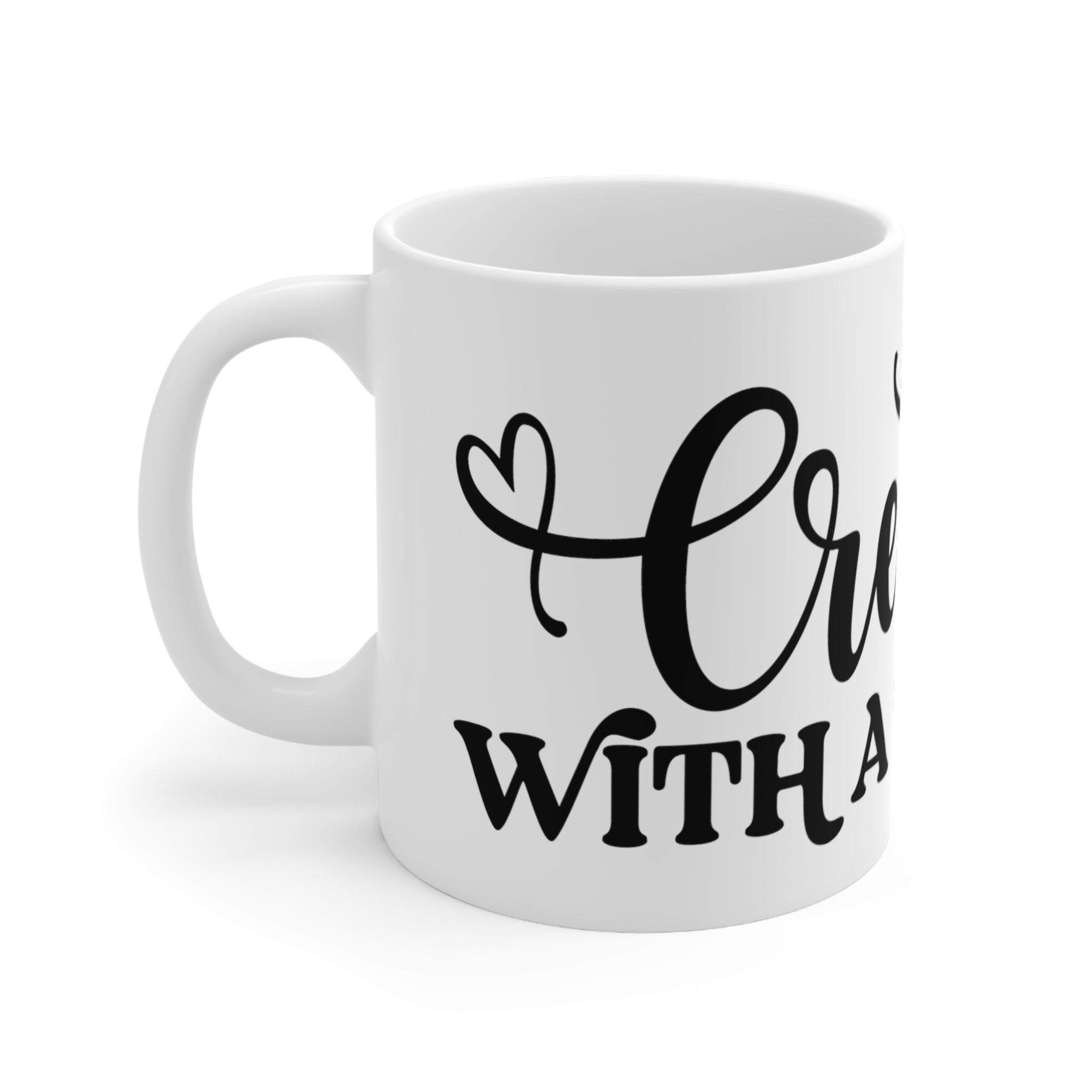 Created with a purpose White Ceramic Mug, 11oz