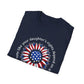 Kamala Harris Circle American Flag, Female President, Kama Harris for President, Kamala Harris, Unisex Softstyle T-Shirt