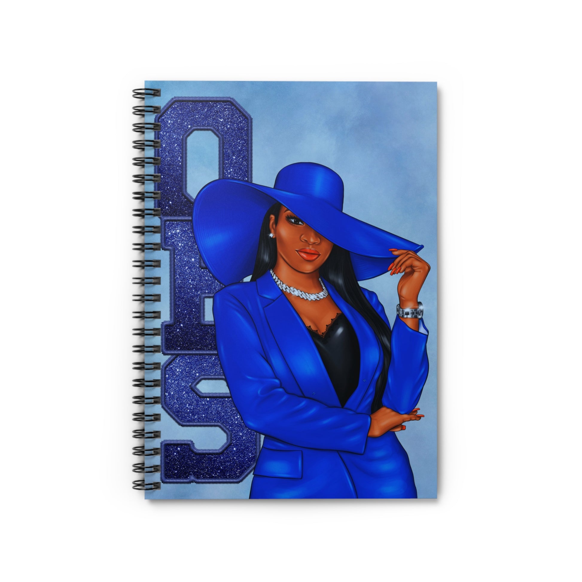 Blue OES Spiral Notebook - Ruled Line | Paper products | Home & Living, Journals, Journals & Notebooks, Notebooks, OES, Paper, Sisterhood, Sorority, Spiral, Stationery, TikTok | Printify