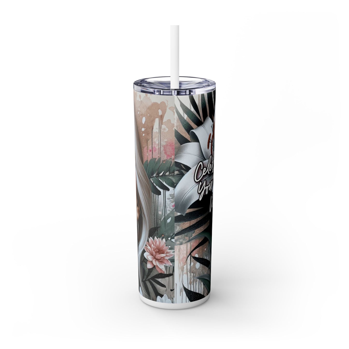 Skinny Tumbler with Straw, 20oz