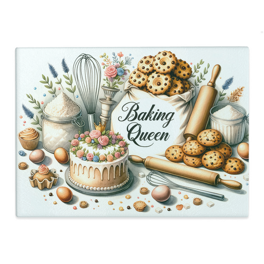 Baking Queen Glass Cutting Boards | Pretty N Pink Hair & More