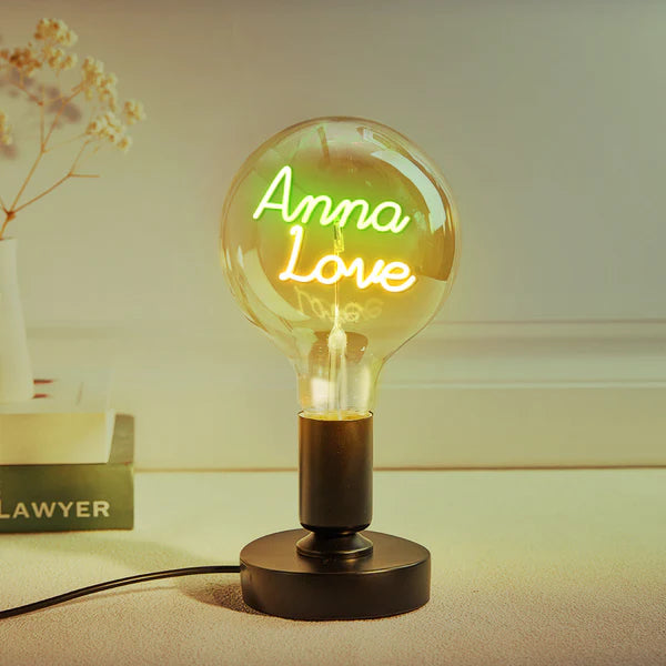 Custom Text Vintage Edison Led Filament Modeling Lamp Soft Light Bulbs Decorative Colorful Lights Led