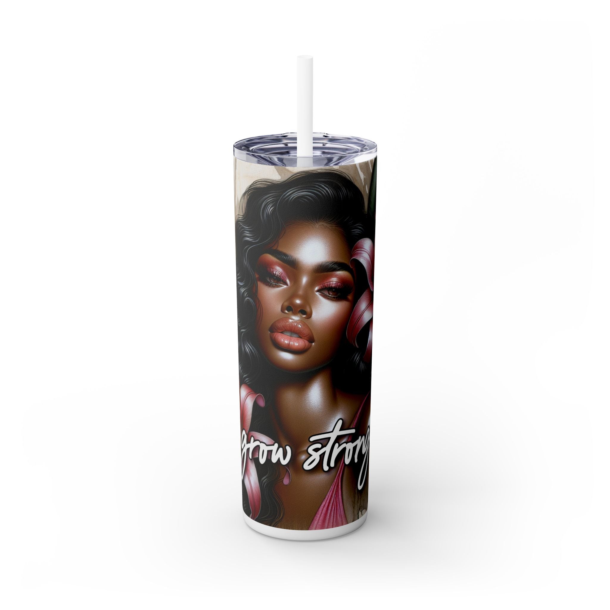 Tumbler with African American Women and Calle Lilly Design #02, 20oz