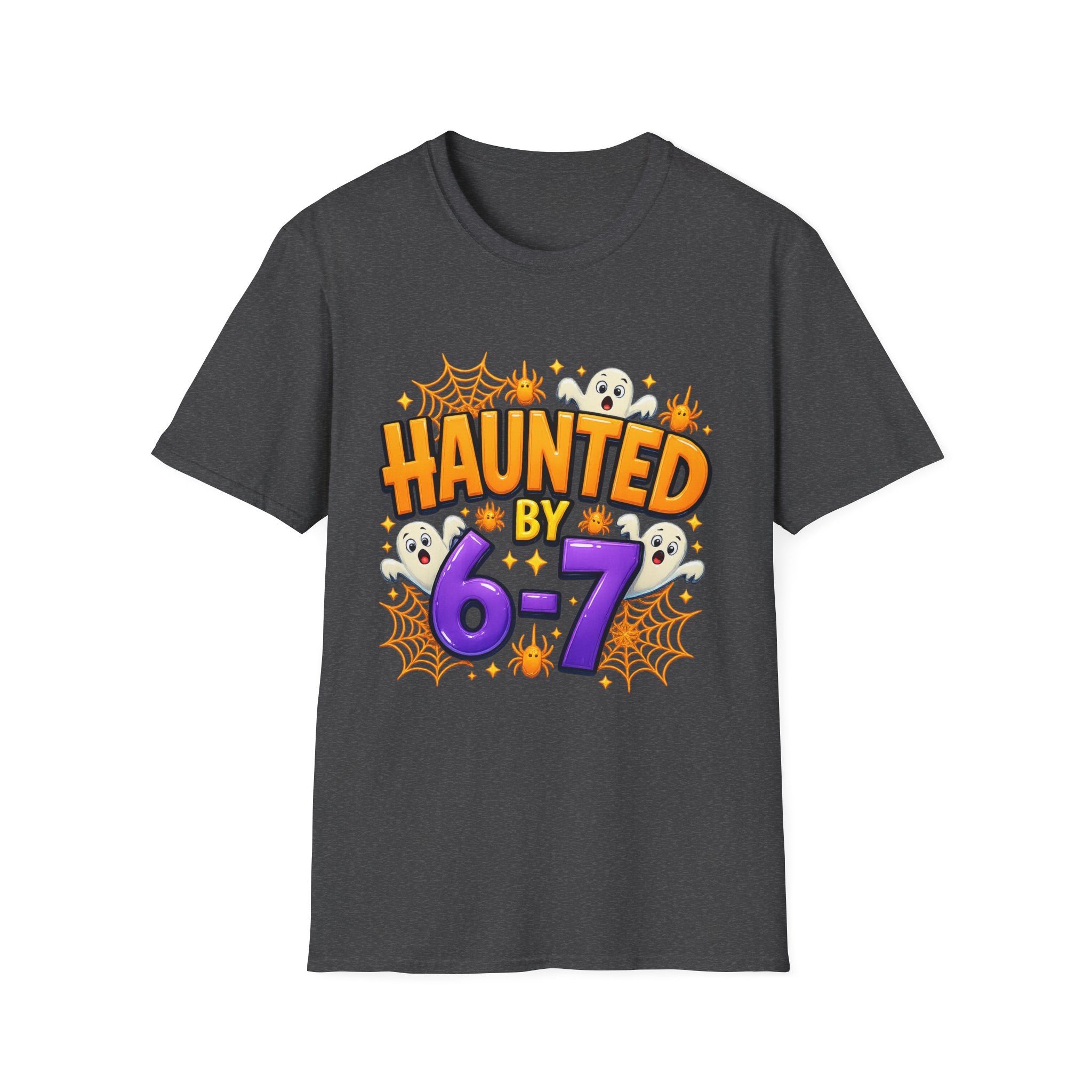 Haunted by 6-7 Unisex Softstyle T-Shirt, Spooky Halloween Tee, Kids Party Shirt, Fun Gift for Halloween, Ghosts and Ghouls Attire, [...]