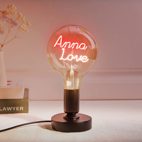 Custom Text Vintage Edison Led Filament Modeling Lamp Soft Light Bulbs Decorative Colorful Lights Led
