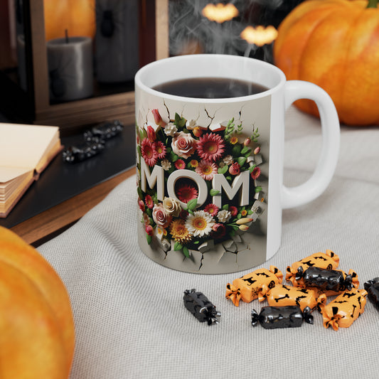 Love Mom, Mother's Day Gift, Grandmother's, Ceramic Mug, 11oz | Mug | 11oz, Coffee Mugs, Holiday Picks, Home & Living, Kitchen, Mugs, Sublimation, Valentine's Day, Valentine's Day Picks, White base | Printify