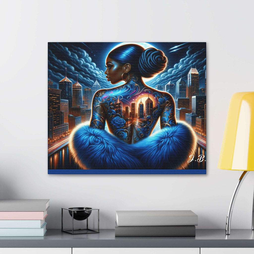 a painting of a man sitting on a bench 