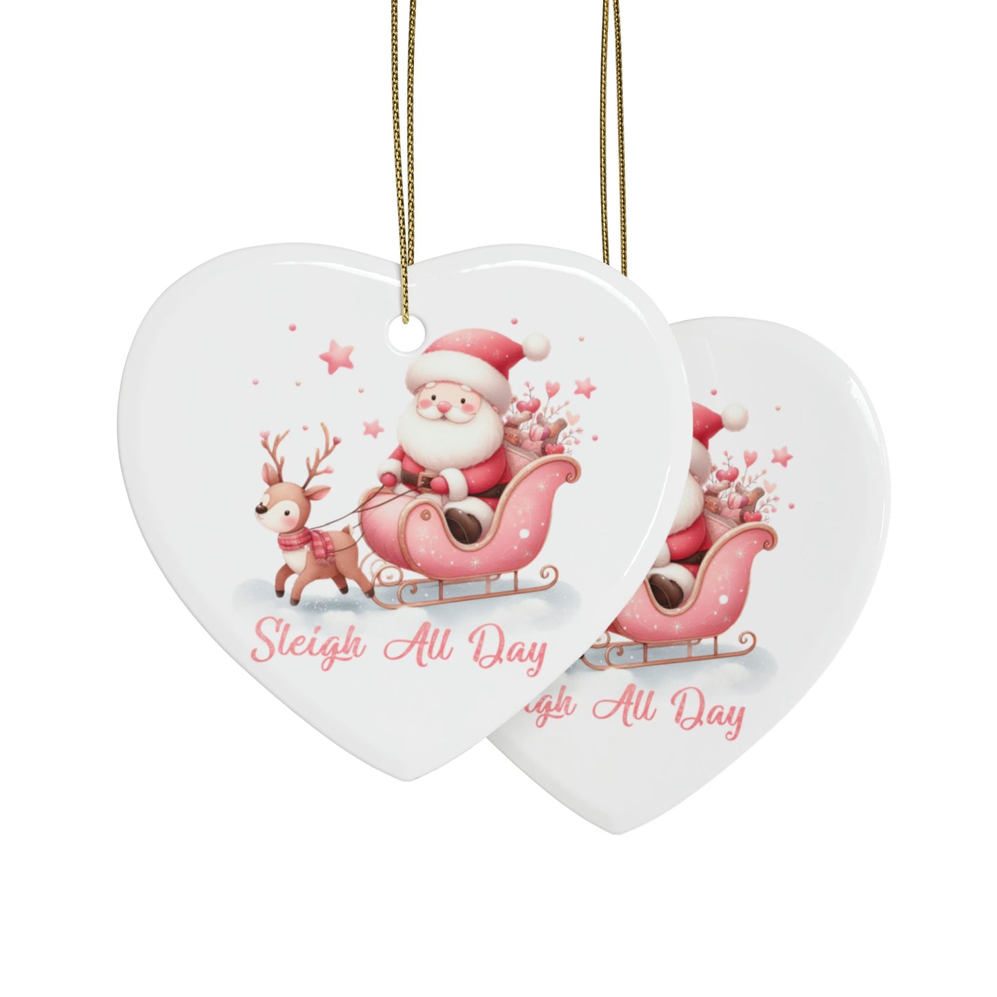 Sleigh all day Ceramic Ornaments (1pcs, 5pcs, 10pcs, 20pcs)