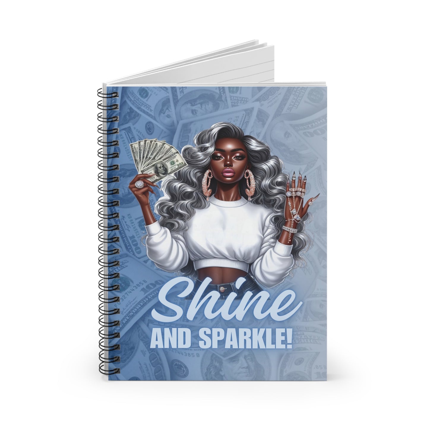 Shine & Sparkle Spiral Notebook - Ruled Line