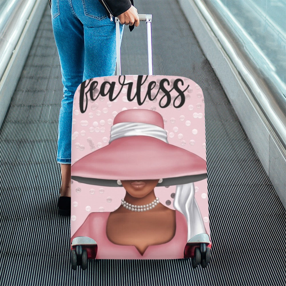 Pink Church Lady Luggage Cover Luggage Cover/Large 26"-28"