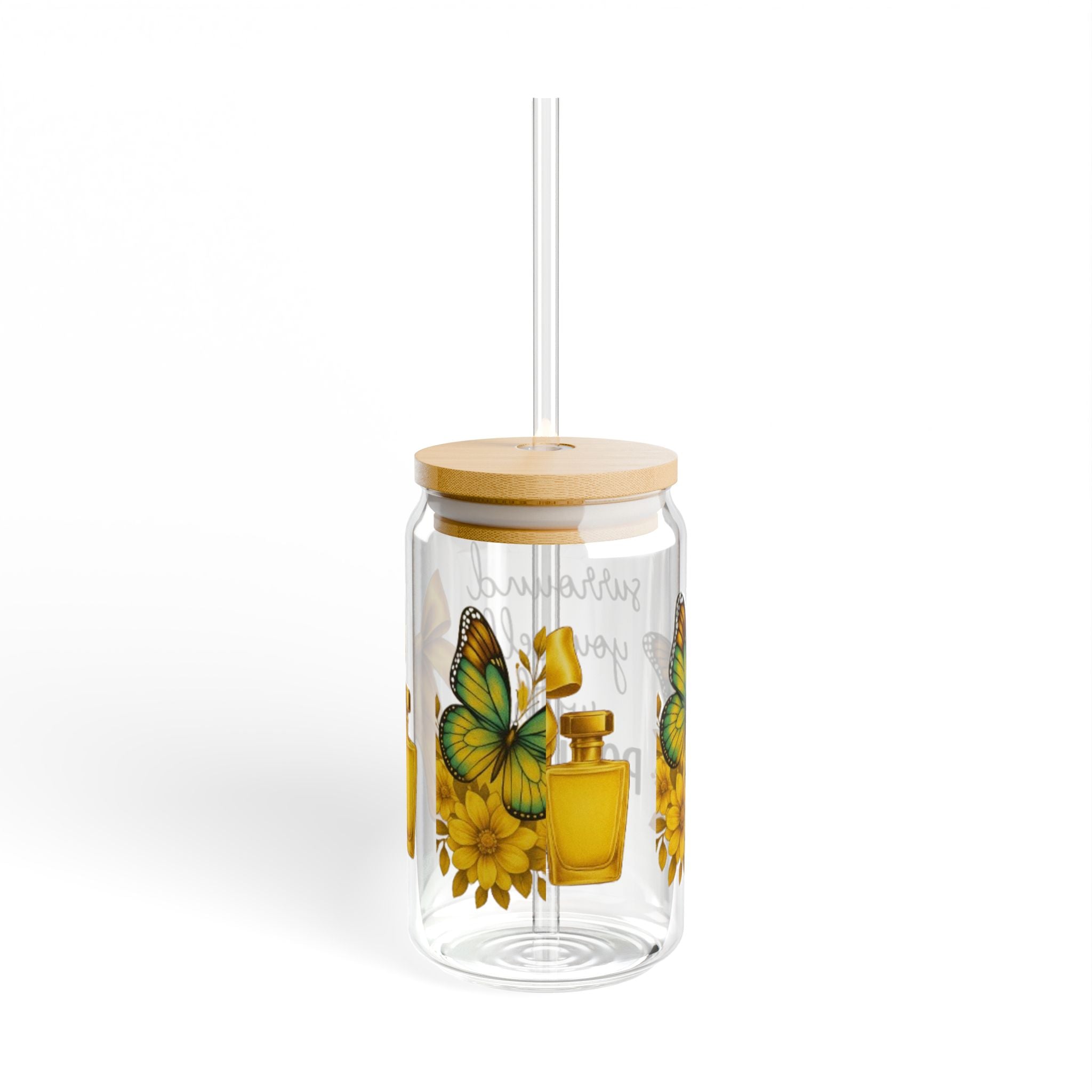 Positive Vibes Sipper Glass | 16oz Eco-Friendly Drinkware | Indoor/Outdoor Use | Great Gift for Friends and Family
