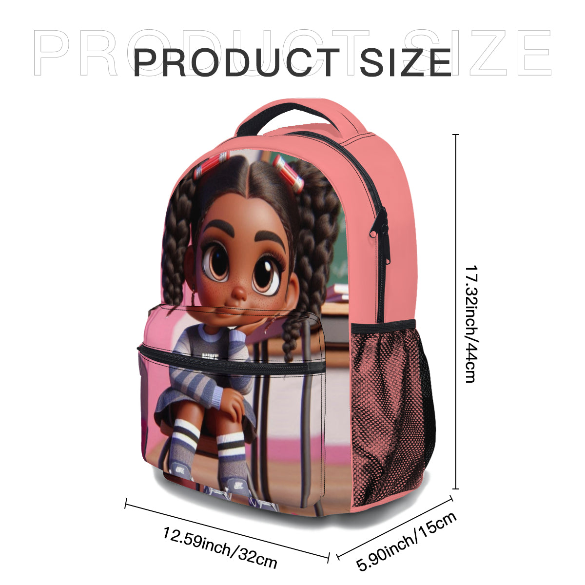 Pink Pig Tails AA Backpack Set