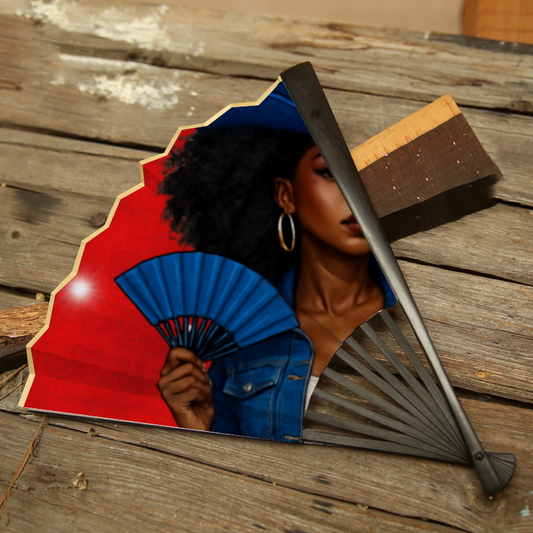 Red & Yellow OES, Sorority, Sisterhood, Order of Eastern Star, Eastern Star, Masonic, Masonry, Hand-held Folding Fan