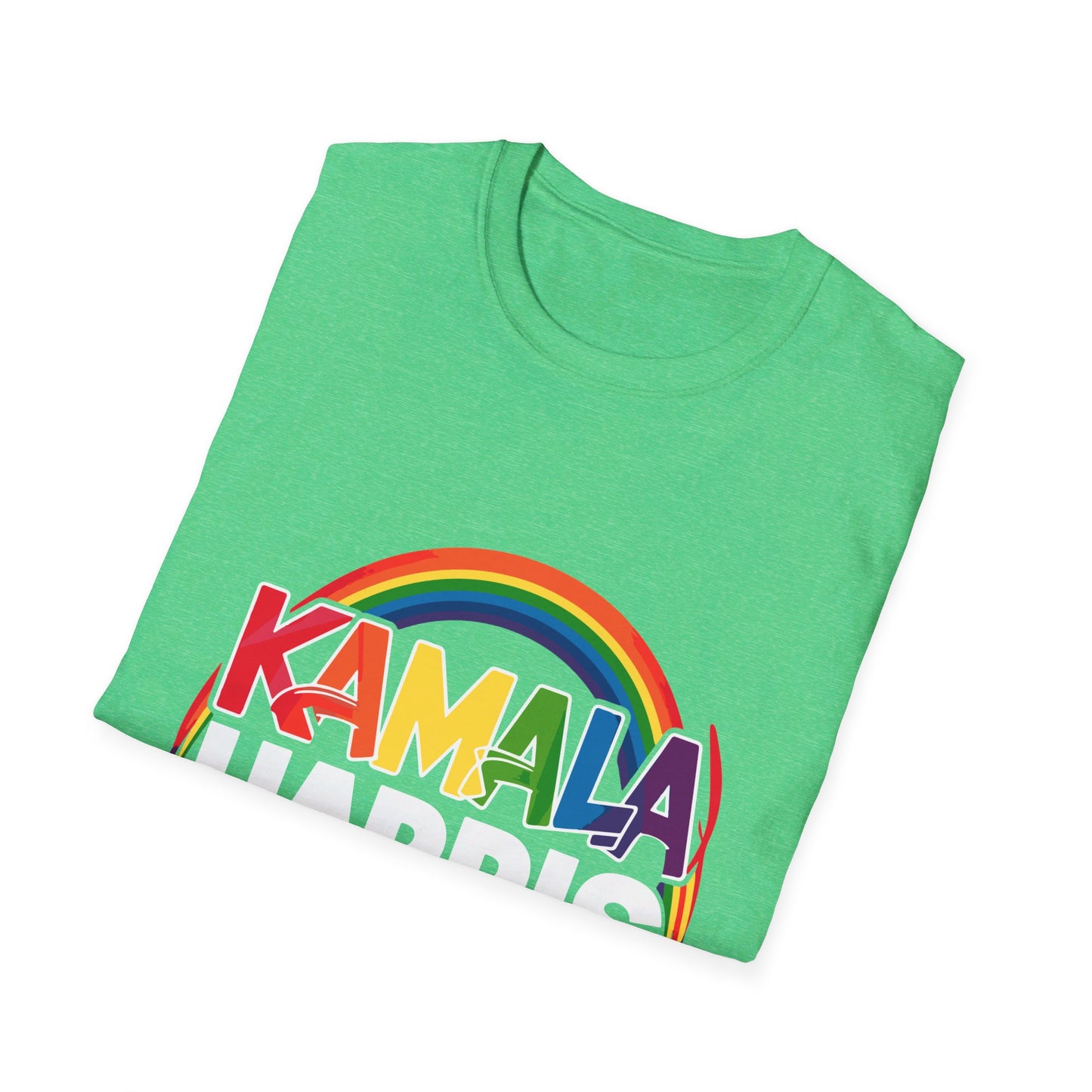 Kamala Harris Rainbow, Female President, Kama Harris for President, Kamala Harris, Unisex Softstyle T-Shirt