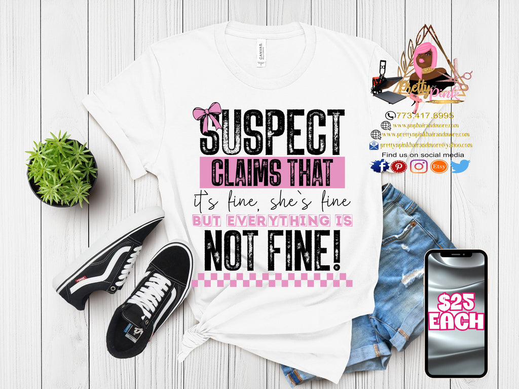 Suspect Claims Black & White