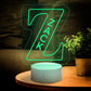 A-Z 26 Letters Led Lamp Custom Name Night Light