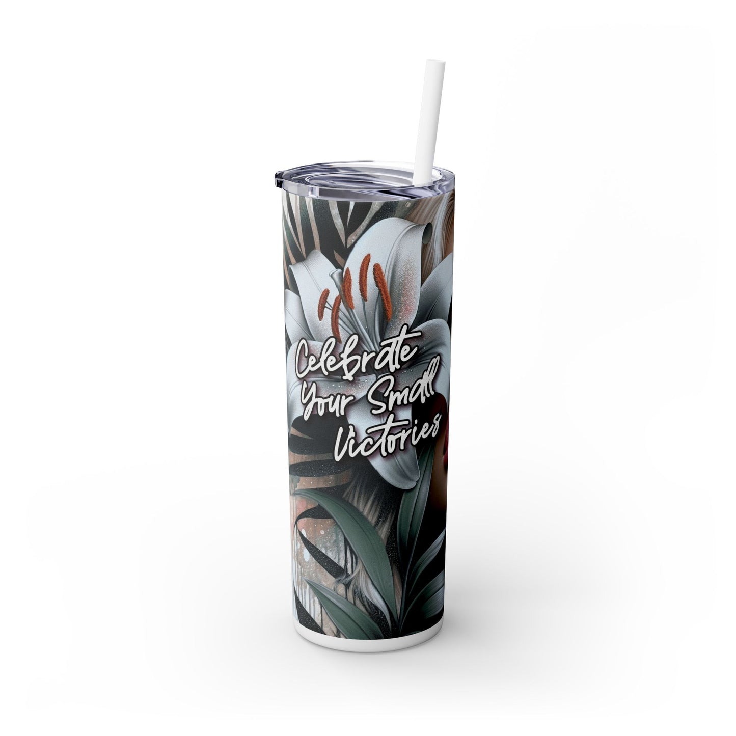 Skinny Tumbler with Straw, 20oz