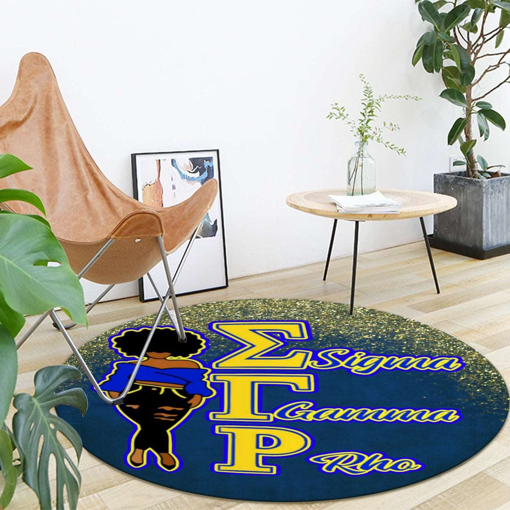 a blue and white cake on a table 