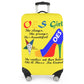 Yellow OES Girl All-over Print Luggage Cover (With Belt)