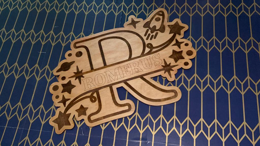 Split Baby Name Monogram Letter Wall Decor