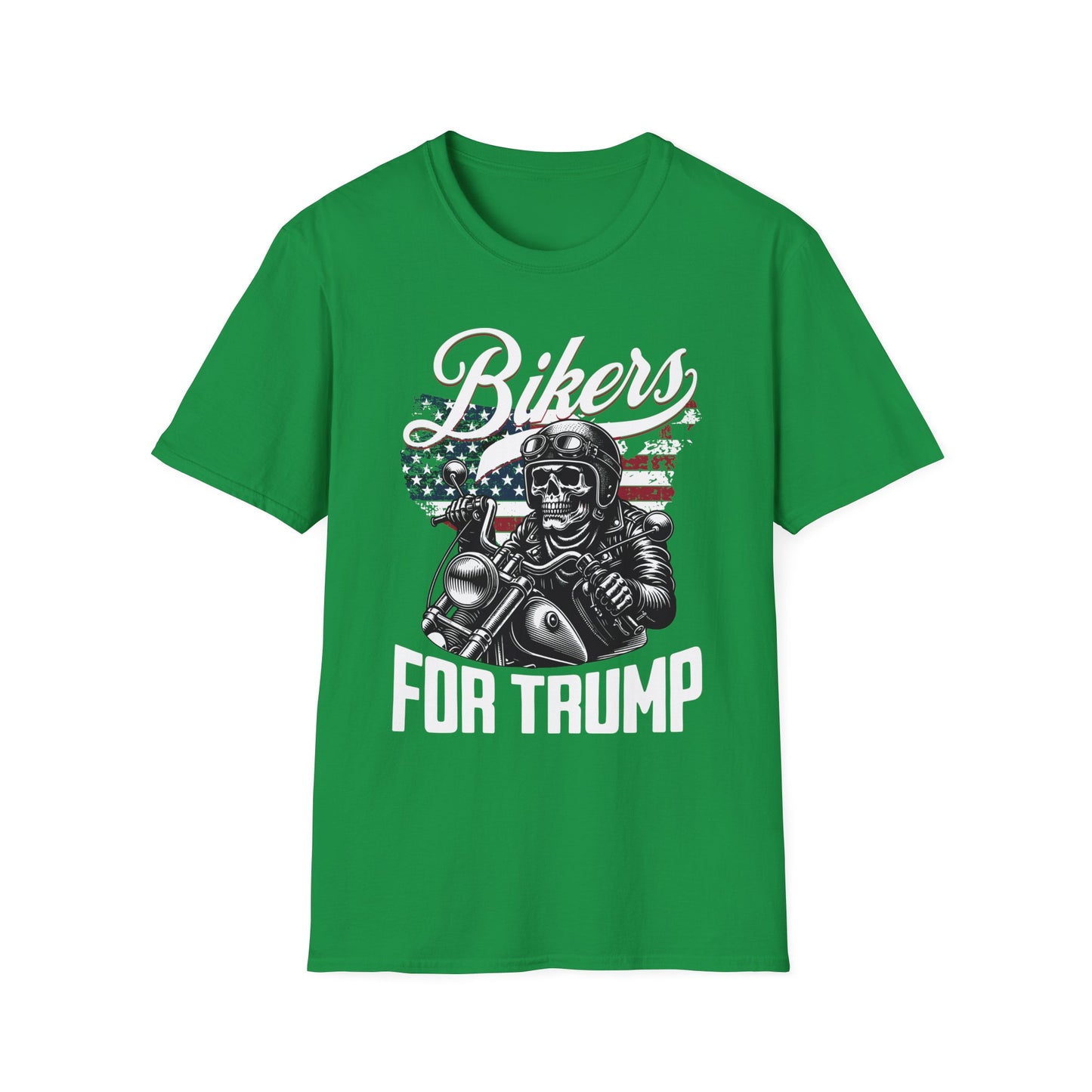 Bikers for Trump, Trump for President, 2024, Trump 2024, Make America Great Again, POTUS Unisex Softstyle T-Shirt