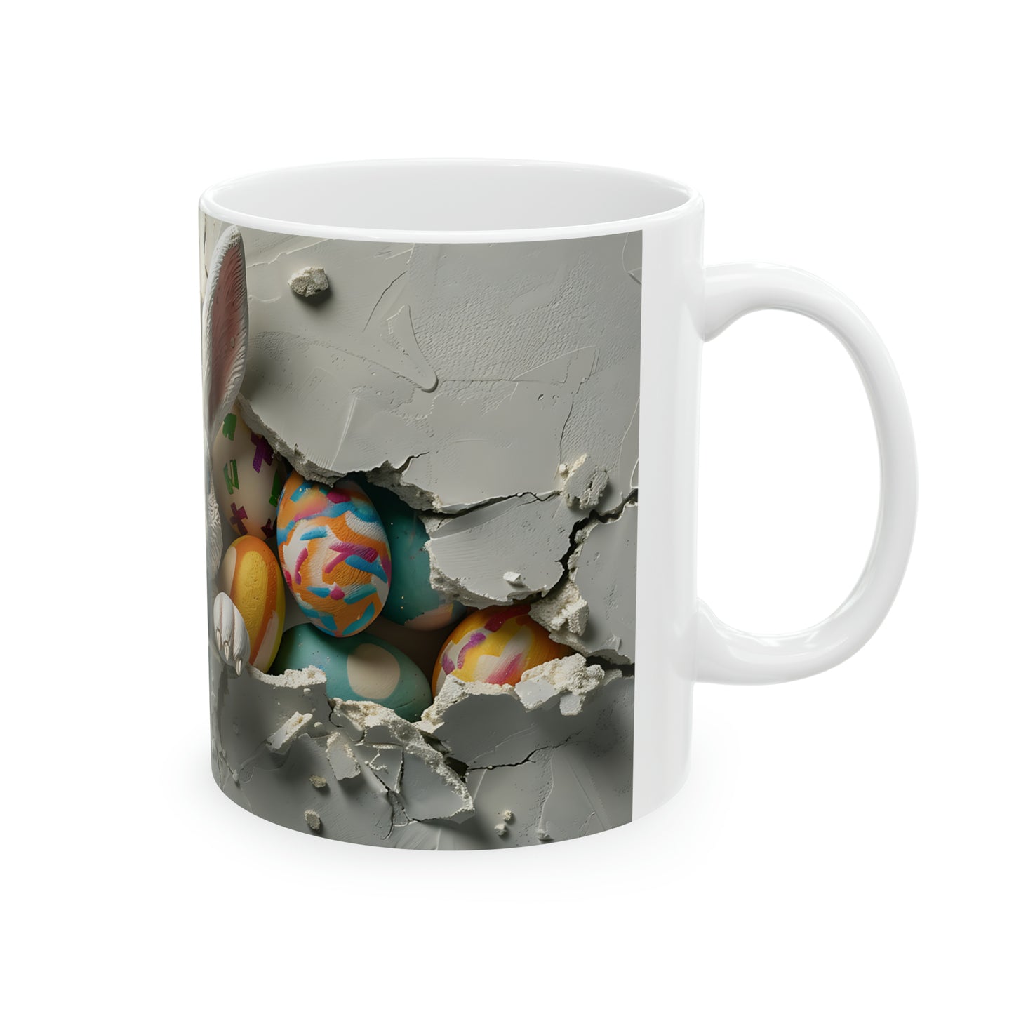 Easter Bunny, Easter Peek A Boo Design #4, Easter 2024, Ceramic Mug, 11oz