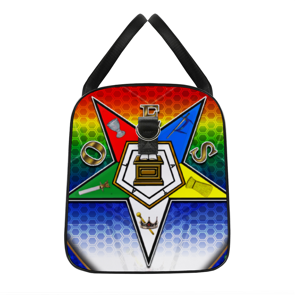 OES, Order of Eastern Star, Sisterhood, Pixels, Sorority Large Travel Luggage Gym Bags Duffel Bags