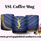 “Name Brand Purse-inspired reusable coffee cups with high-fashion print, styled for luxury lovers, available at PrettyNPinkHairandMore.com and Stan Store” Coach, Hermes, LV, MK, YSL