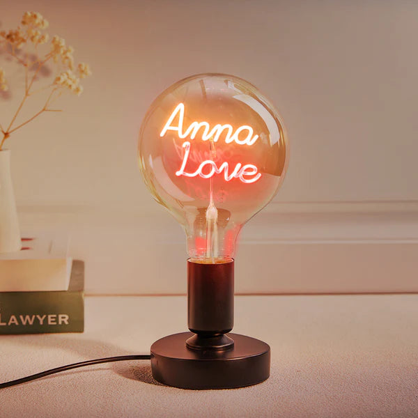 Custom Text Vintage Edison Led Filament Modeling Lamp Soft Light Bulbs Decorative Colorful Lights Led