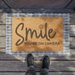 Smile your on Camera Doormat, Funny Doormat, Welcome Doormat